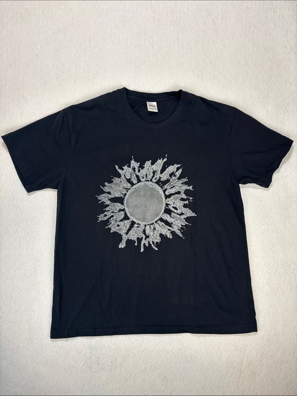 LONSDALE Men's Black Graphic Sunburst T-Shirt Sz L